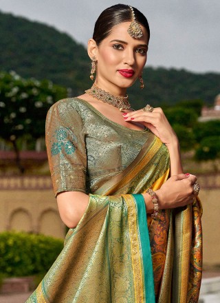 Kanjivaram Silk Weaving Contemporary Style Saree