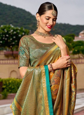 Kanjivaram Silk Weaving Contemporary Style Saree