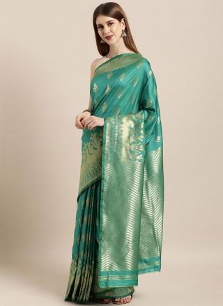 Kanjivaram Silk Weaving Green Traditional Saree