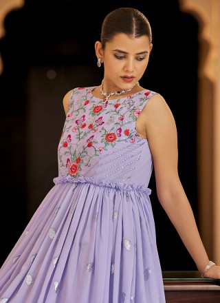 Lavender Color Gown 