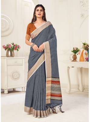 Linen Traditional Saree