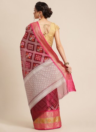 Magenta Banarasi Silk Engagement Designer Traditional Saree