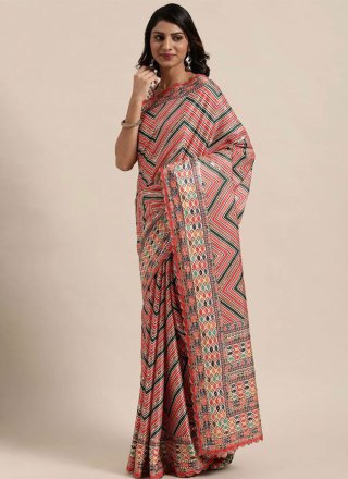 Manipuri Silk Multi Colour Trendy Saree