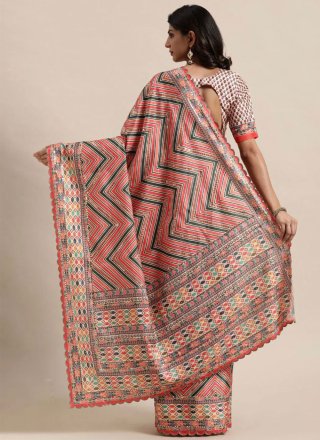 Manipuri Silk Multi Colour Trendy Saree