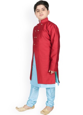 Maroon and Turquoise Ceremonial Jacket Style