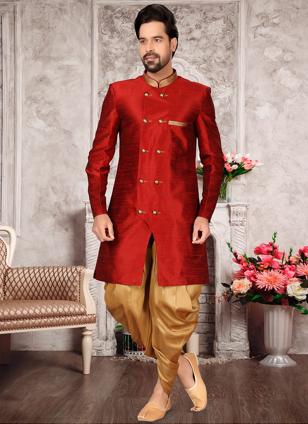 Mehndi sherwani best sale