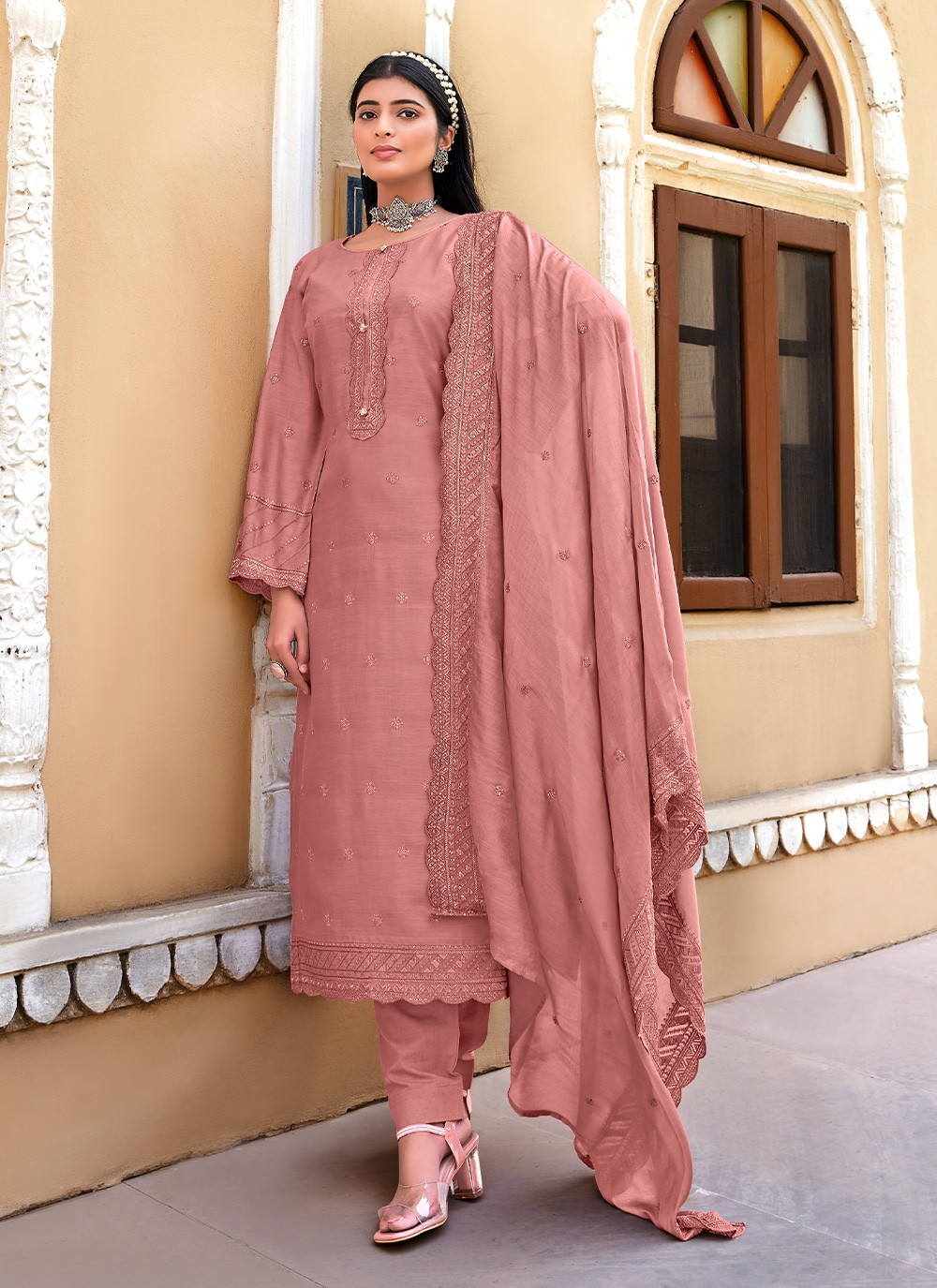 Mauve  Festival Designer Pakistani Suit