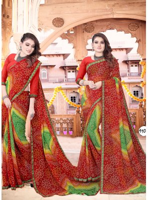 Multi Colour Color Bandhani Saree