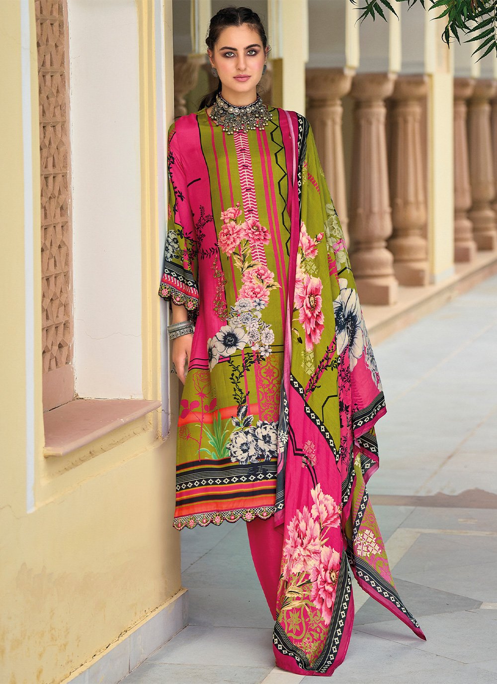Multi Colour Color Trendy Salwar Kameez