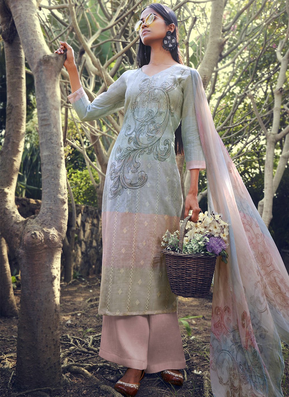 Multi Colour Digital Print Cotton Lawn Designer Pakistani Suit