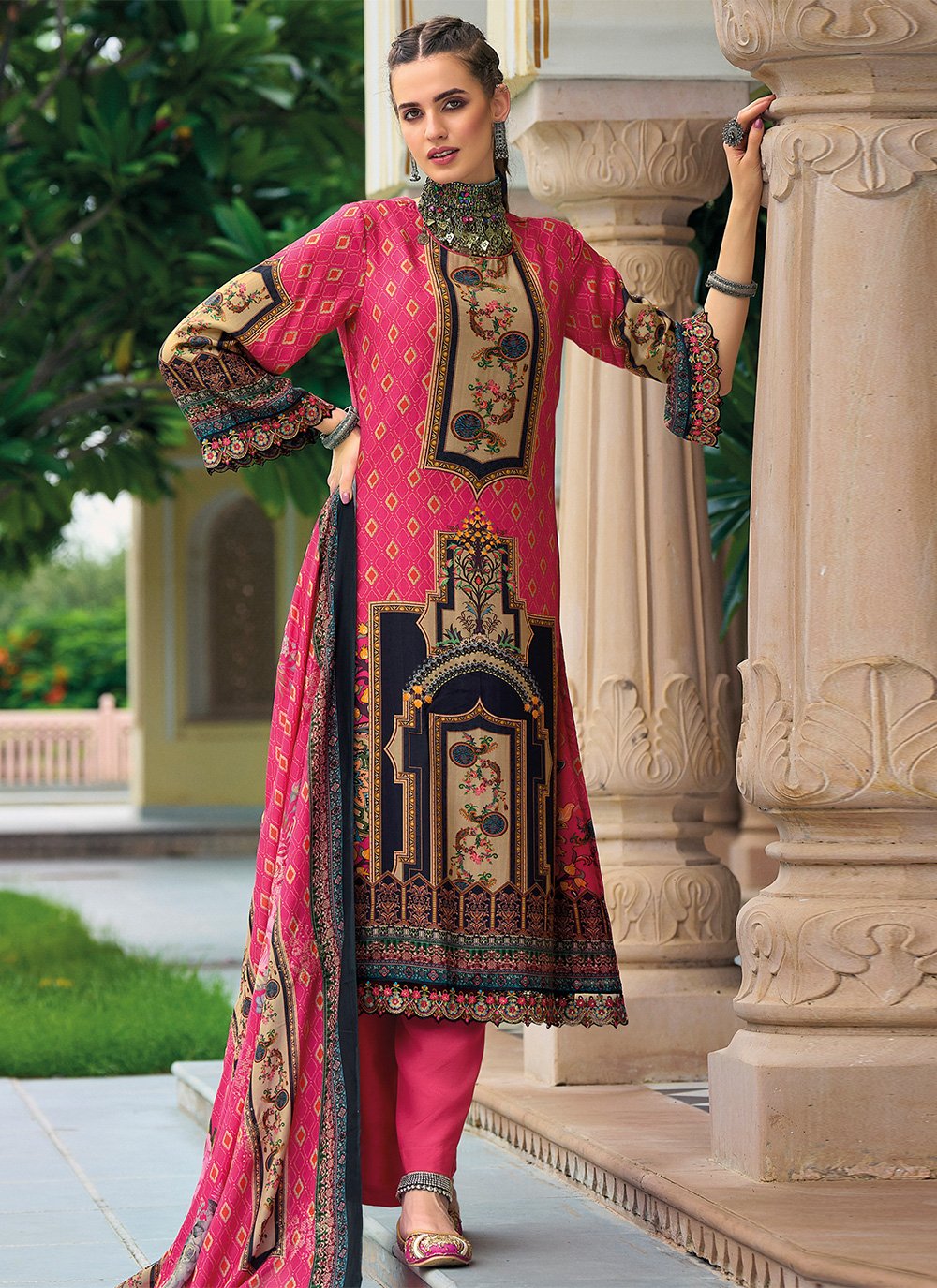 Multi Colour Digital Print Trendy Salwar Suit