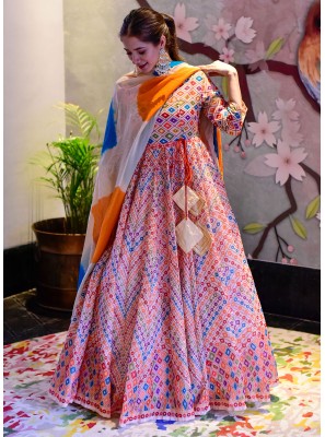 Multi Colour Festival Designer Gown