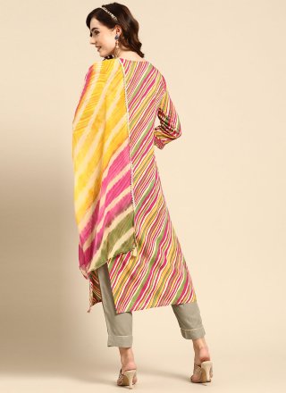 Multi Colour Party Rayon Readymade Salwar Suit
