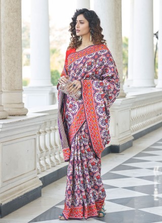 Multi Colour Patola Silk  Classic Saree