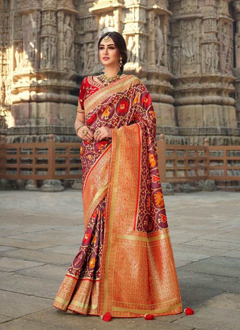 Multi Colour Sangeet Silk Designer Traditional Saree