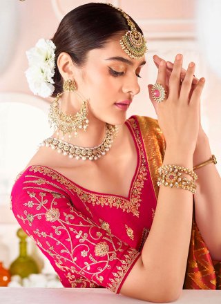 Buy Multi Colour Silk Classic Designer Saree : 220368 -