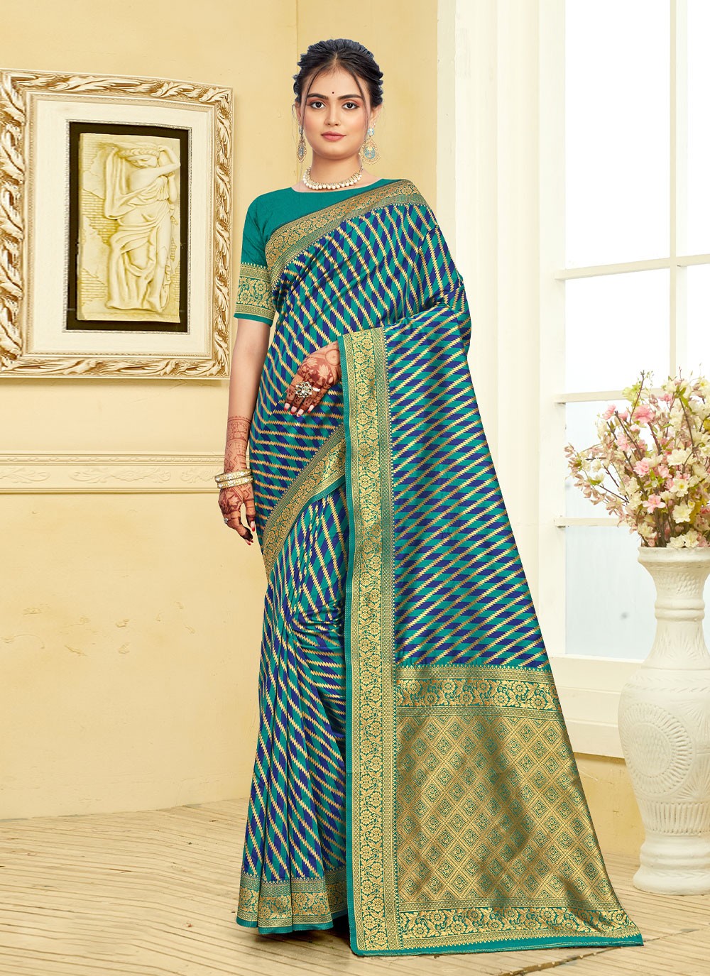 Green Colour NP 9268 COLOUR'S New Exclusive Wear Fancy Designer Silk Saree  Collection 9268 D - The Ethnic World