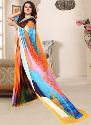 Multi Colour Trendy Saree