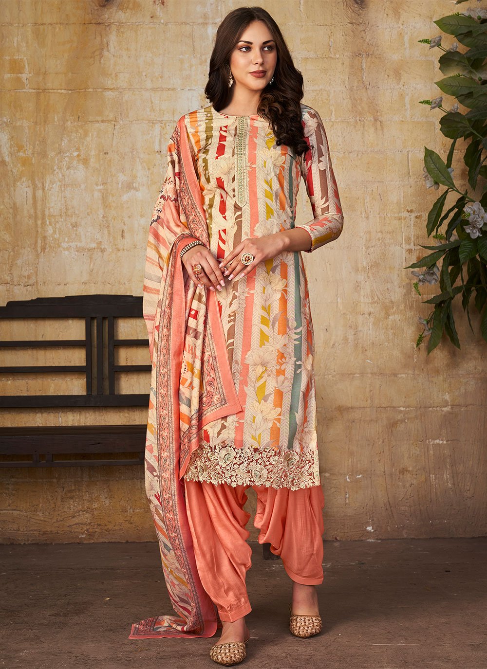 Muslin Digital Print Multi Colour Designer Salwar Suit
