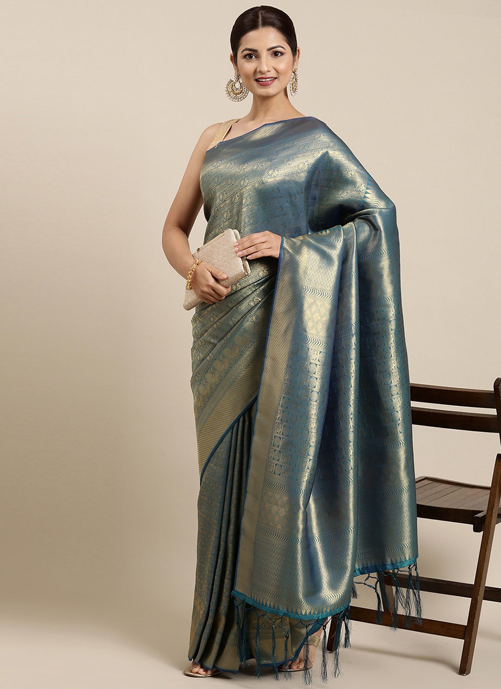 Navy Blue Color Designer Traditional Saree