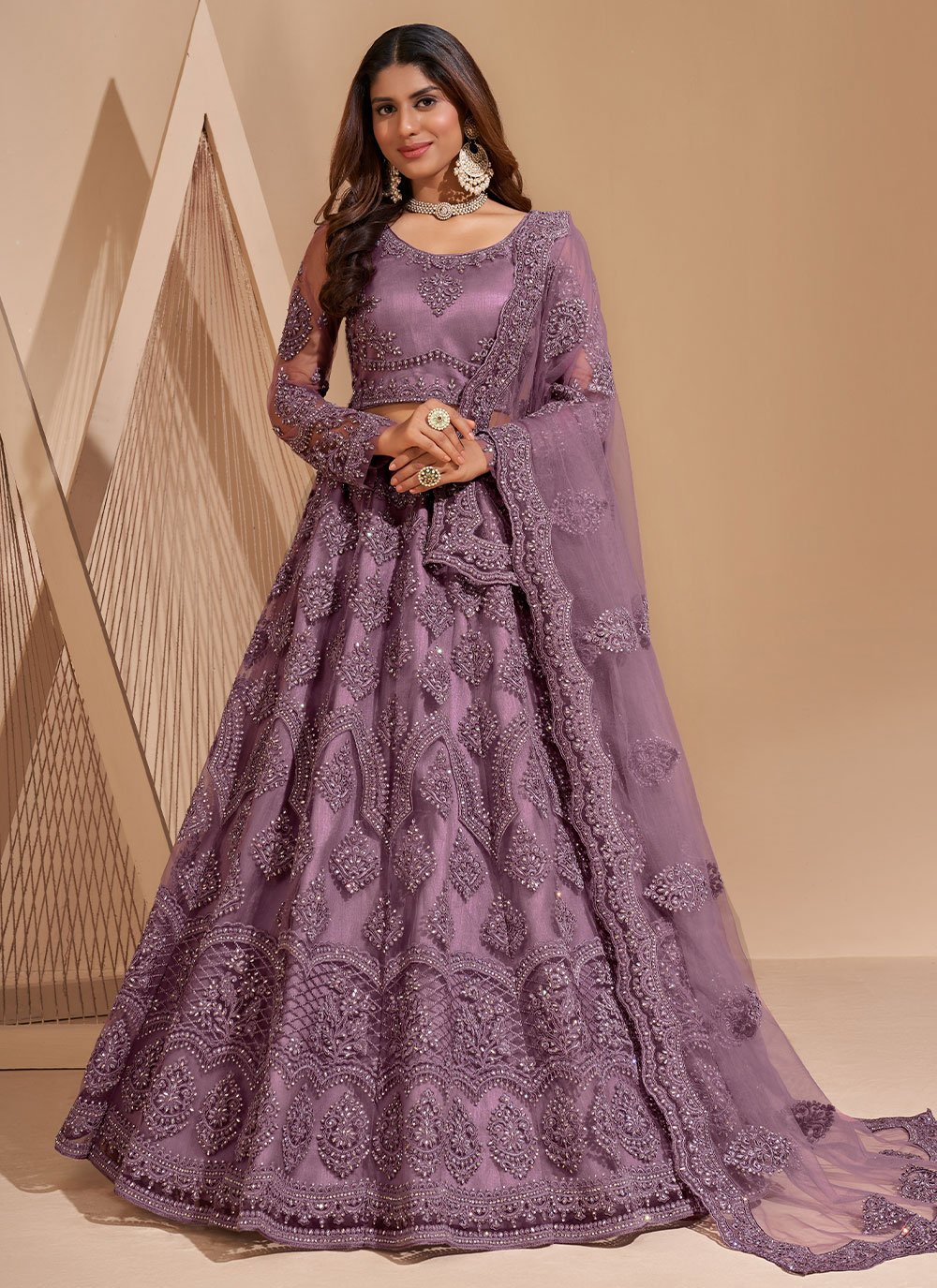 Buy Online Net Bridal A Line Lehenga Choli 221524 Ready To Ship