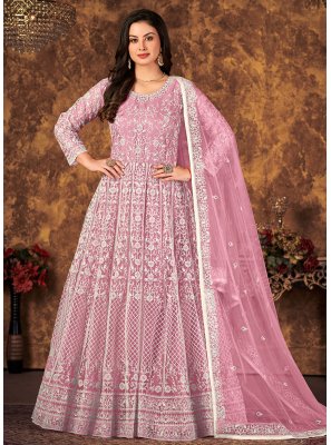 Net Cord Pink Salwar Suit