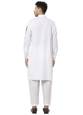 Off White Color Kurta Pyjama