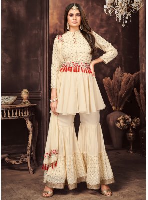 Off White Color Readymade Salwar Suit
