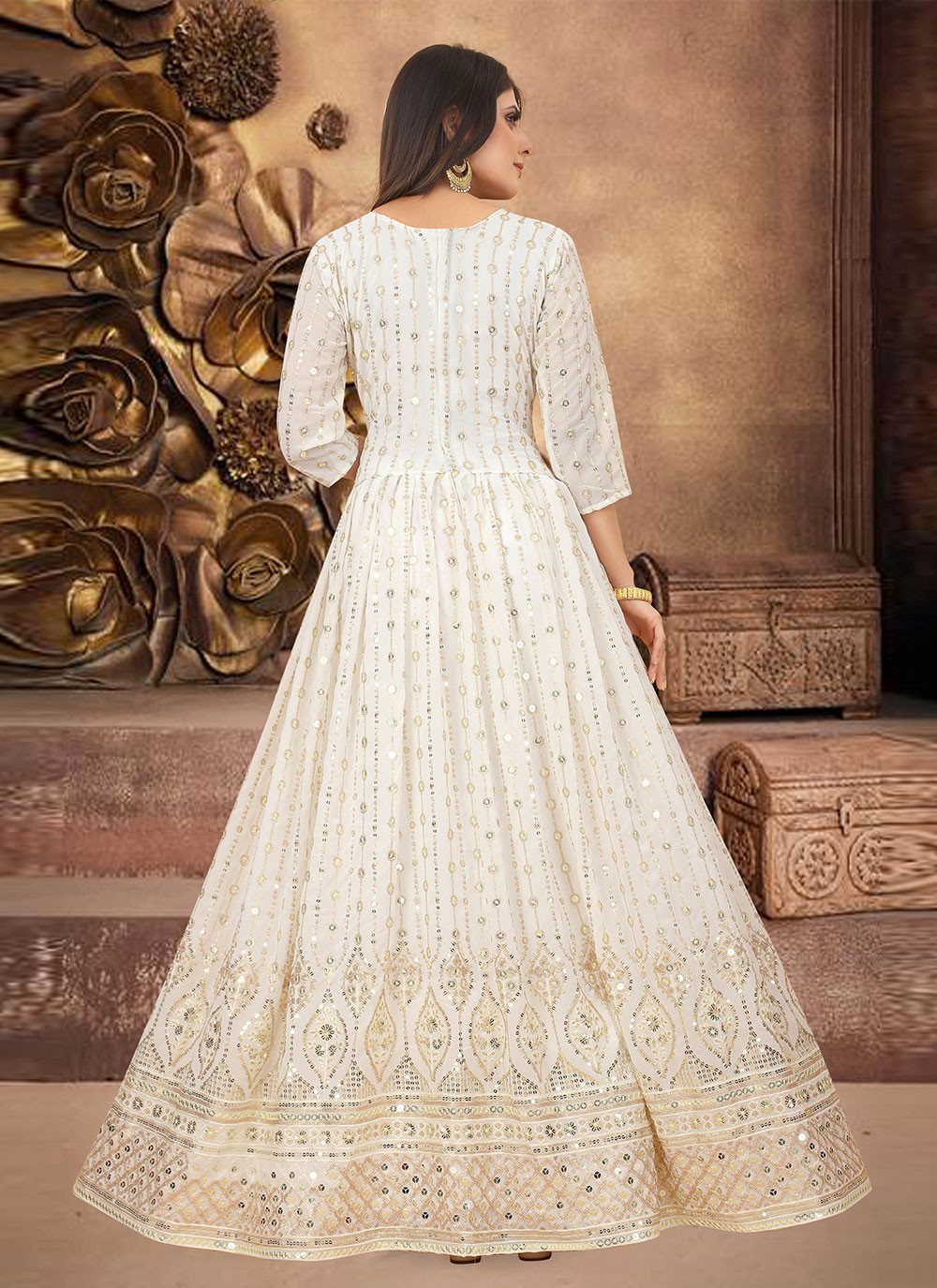 Aggregate 159+ white gown party wear online latest