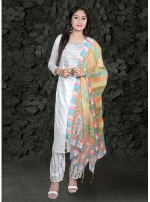 Off White Party Readymade Salwar Suit