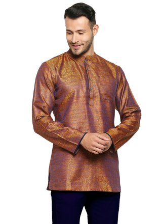 Orange Fancy Short Kurta