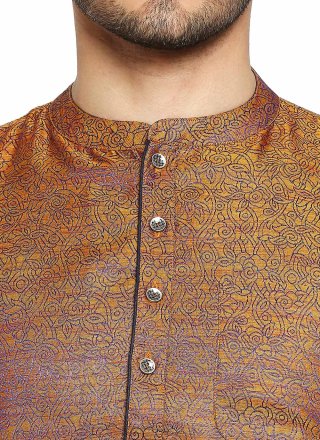 Orange Fancy Short Kurta