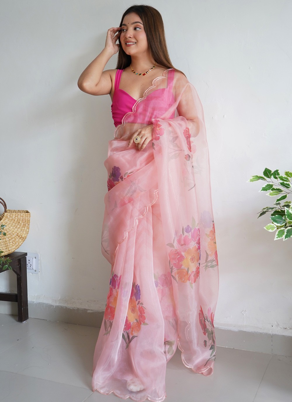 Buy Organza Silk Saree for Women Online from India's Luxury Designers 2024