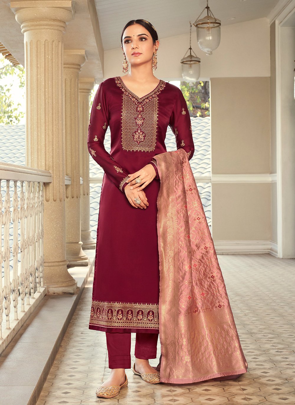 Pant Style Suit For Mehndi