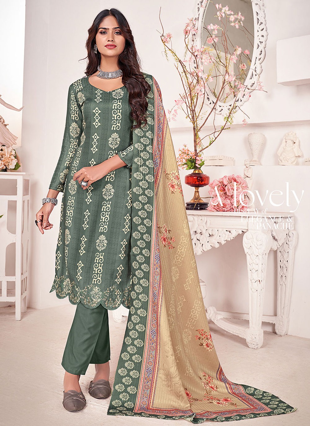 Shop Pashmina Trendy Salwar Kameez Online 243056