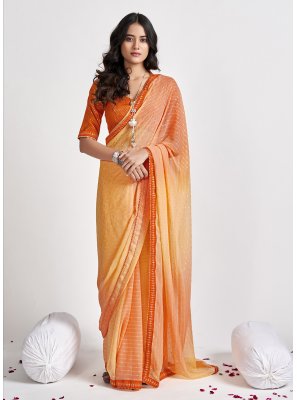 Patch Border Georgette Shaded Saree
