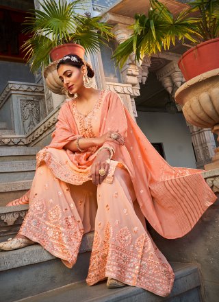 Peach Ceremonial Designer Pakistani Salwar Suit