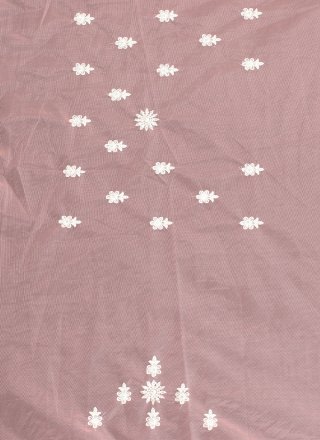 Peach Embroidered Party Contemporary Saree