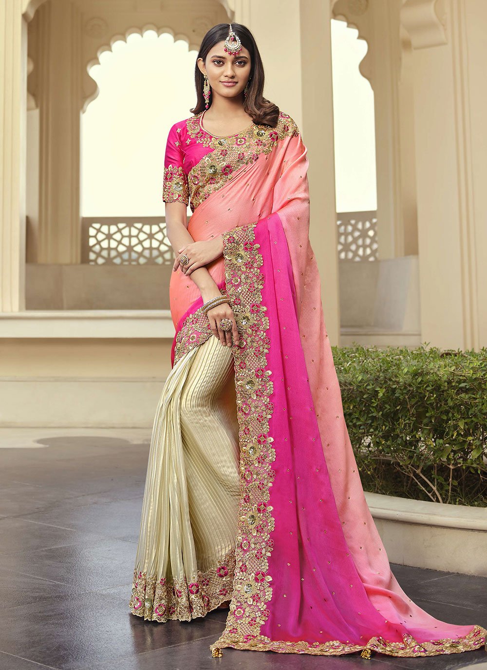 Net sarees wholesale: Fancy net sarees manufacturer & supplier in India