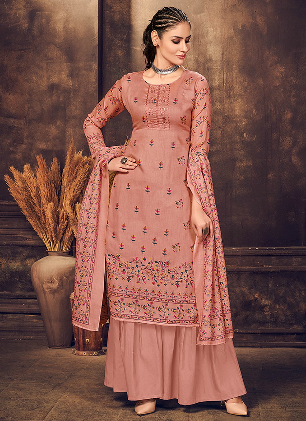 cotton palazzo salwar suits