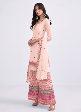Peach Straight Salwar Suit