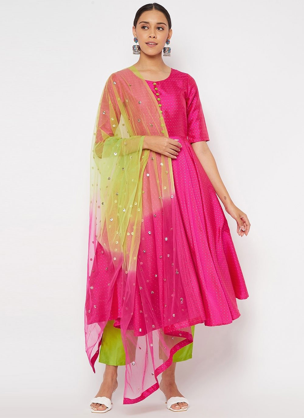 Pink Butta Readymade Salwar Suit