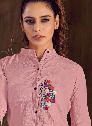 Pink Casual Party Wear Kurti