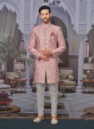 Pink Color Sherwani