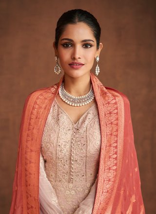 Pink Embroidered Designer Pakistani Suit