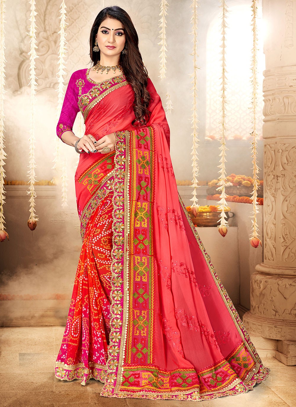 Buy Festival Wear Cream Rust Weaving Silk Saree Online From Surat Wholesale  Shop.