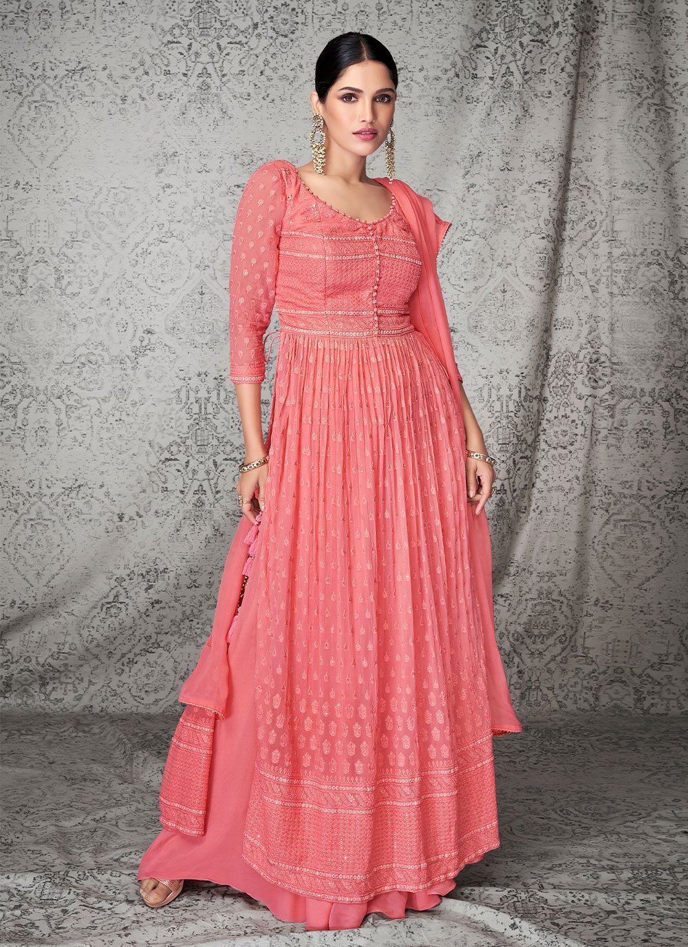 Pink Embroidered Festival Designer Salwar Suit