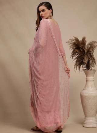 Pink Festival Faux Georgette Designer Pakistani Salwar Suit