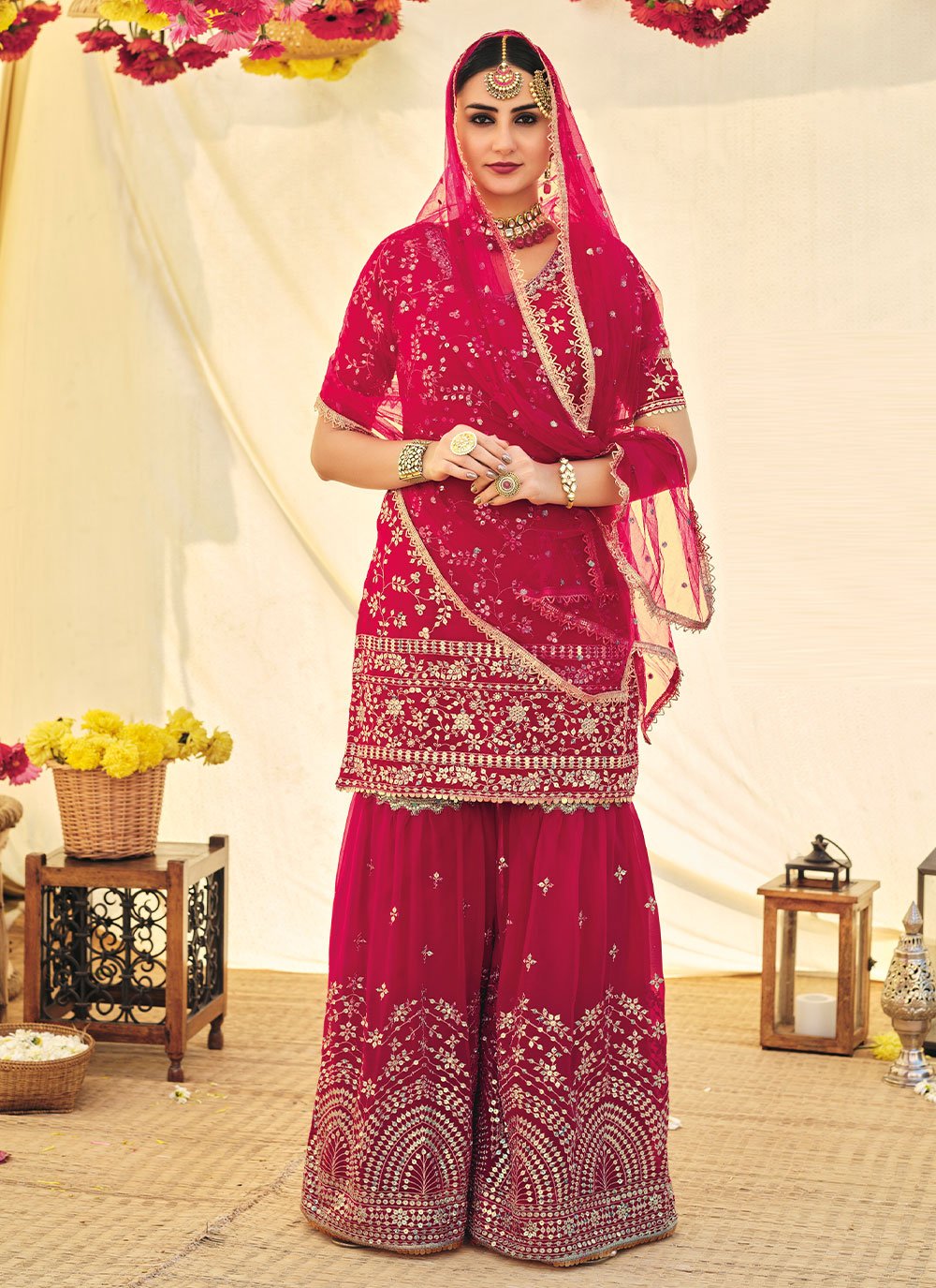 Pink Mirror Designer Salwar Suit