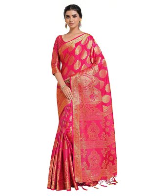 Pink Party Kanjivaram Silk Classic Designer Saree